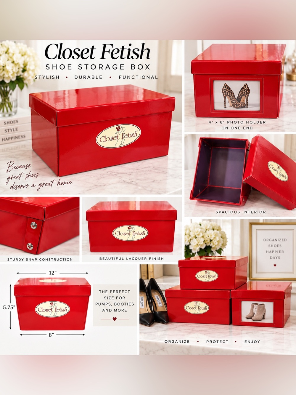 78% off-Get organized with 10 (ten) Closet Fetish shoe storage boxes